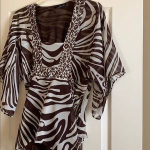 Animal print blouse